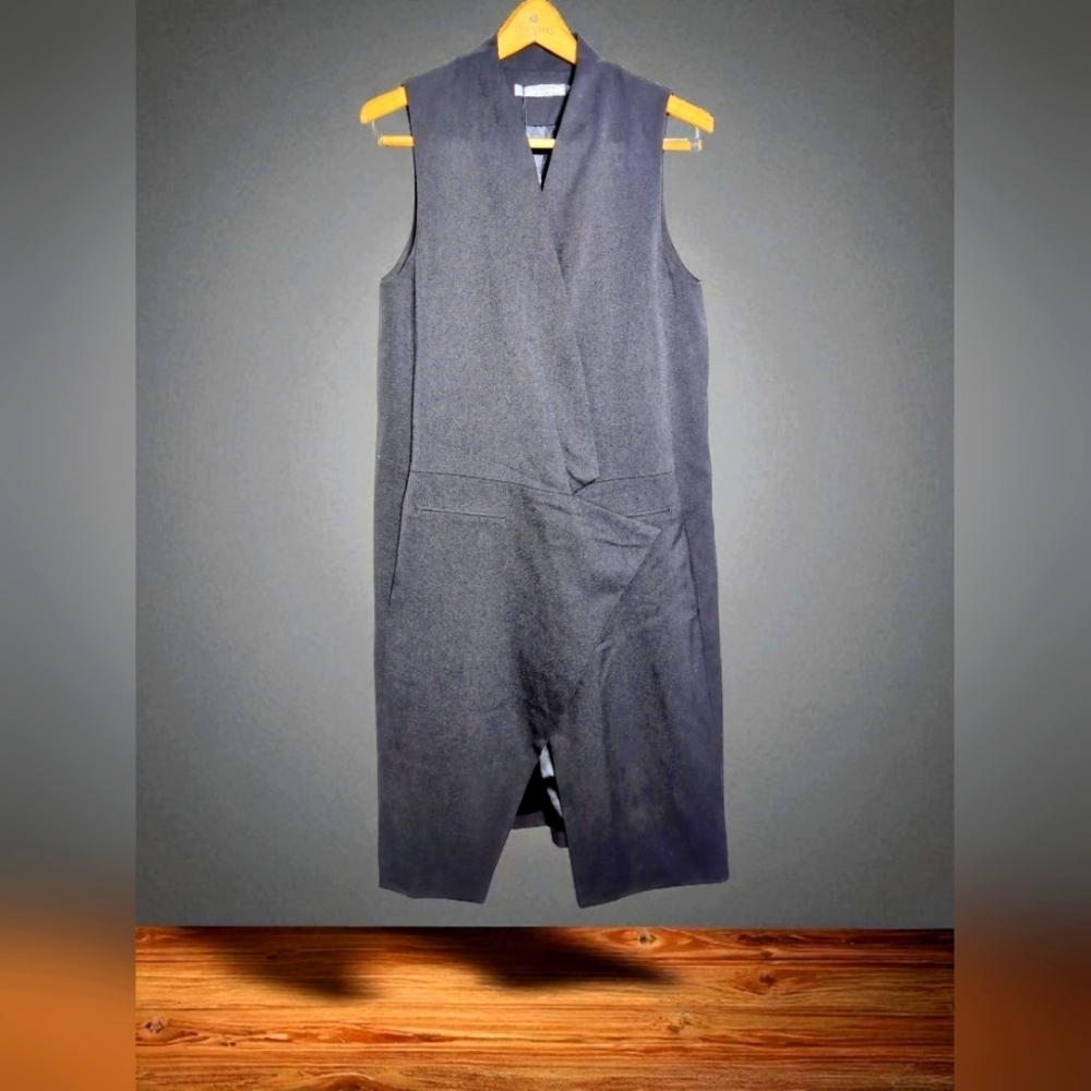 Elk Australia Wrap Tunic Dress Sz S/M Black Sleeveless NWT